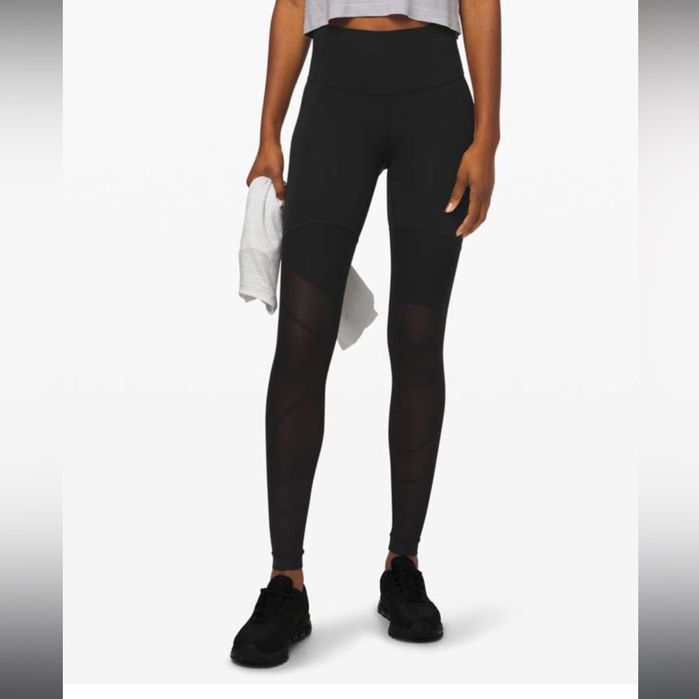 Lululemon Sheer Will HR 28" *Pulse  black size 4